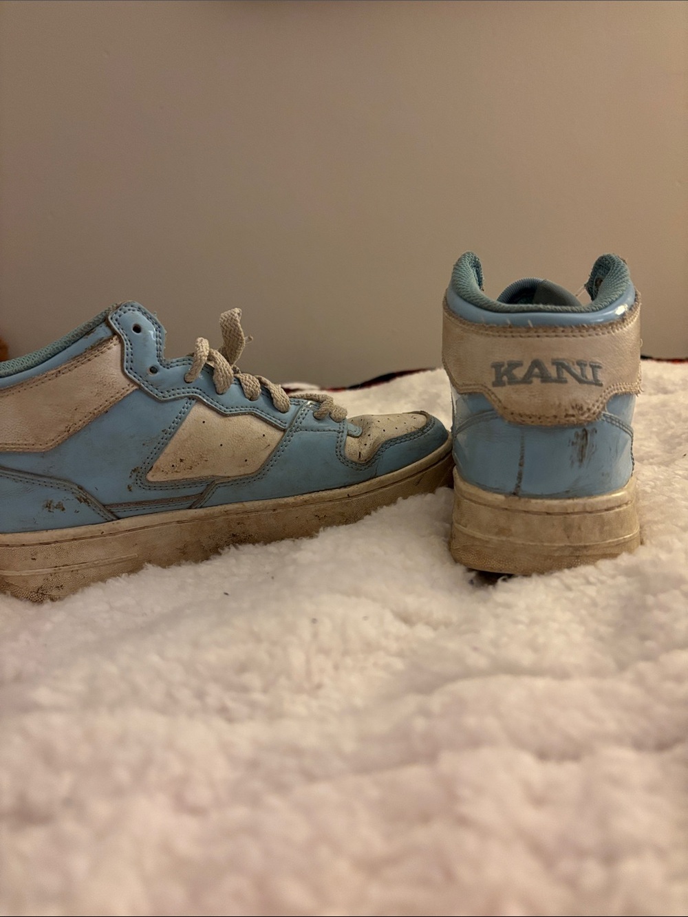 Kids Light Blue High-Top Sneakers